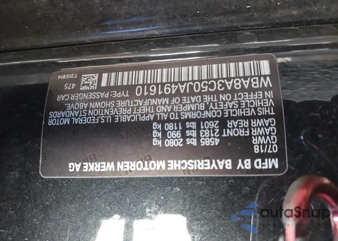 2018 BMW 320I xDrive z USA, uszkodzony, nr VIN WBA8A3C50JA491610